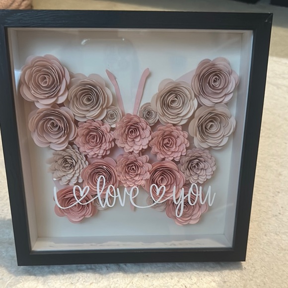 Floral Shadow Box with Pink Roses - Picture 6 of 12
